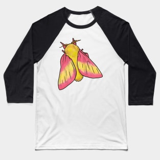 Rosy Maple Moth Baseball T-Shirt